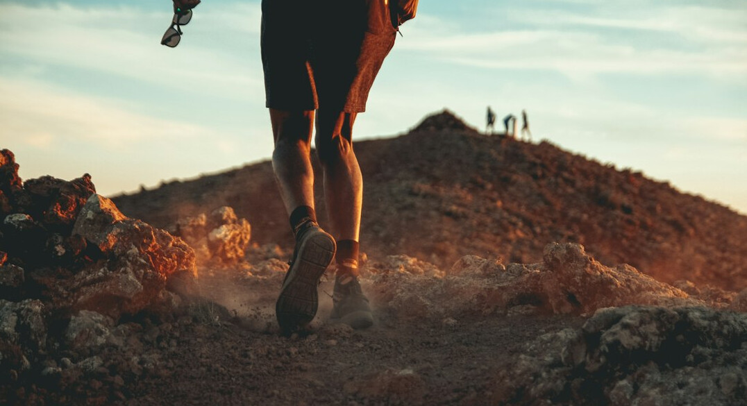 Person running outdoors on a path